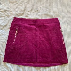 Pink Corduroy Skirt